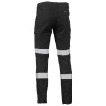 Bisley BPC6008T Taped Stretch Cotton Drill Cargo Pants - Black