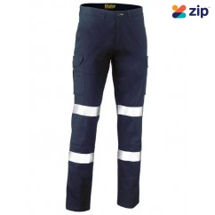 Bisley BPC6008T Taped Stretch Cotton Drill Cargo Pants - Navy