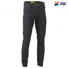 Bisley BPC6028_BBLK - Black Stretch Cotton Drill Cargo Cuffed Pants