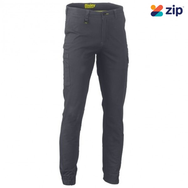 Bisley BPC6028_BCCG - Charcoal Stretch Cotton Drill Cargo Cuffed Pants