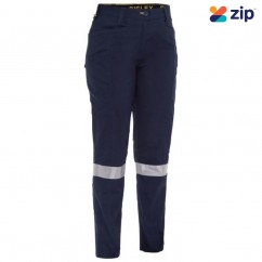 Bisley BPCL6150T_NVOR - Navy/Orange Women's X Airflow Taped Stretch Ripstop Vented Cargo Pant