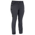 Bisley BPCL6338 Women's Flx & Move™ Stretch Canvas Elastic Waist Cargo Pants - Charcoal