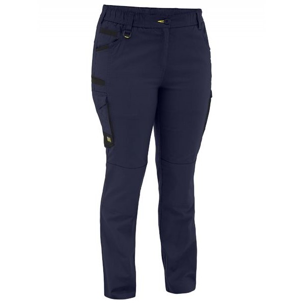 Bisley BPCL6338 Women's Flx & Move™ Stretch Canvas Elastic Waist Cargo Pants - Navy