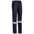 Bisley BPL6007T_BPCT - 100% Cotton Navy Women's Taped Original Drill Work Pants Workwear Pants