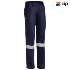 Bisley BPL6007T_BPCT - 100% Cotton Navy Women's Taped Original Drill Work Pants