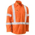 Bisley BS6166XT_BVEO- 100% Cotton Orange X Taped Biomotion HI VIS Cool Lightweight Drill Shirt Others