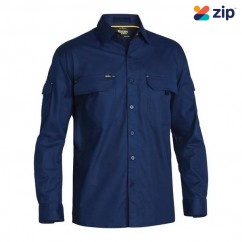 Bisley BS6414_BPCT - 100% Cotton Navy X Airflow Ripstop Shirt