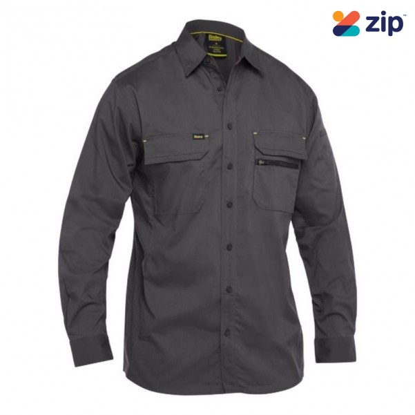 Bisley BS6490_BCCG - Charcoal X Airflow Stretch Ripstop Shirt Specials