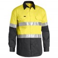 Bisley BS6696T_TT23 - Yellow/Charcoal Taped Hi Vis Cool Lightweight Shirt