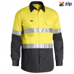Bisley BS6696T_TT23 - Yellow/Charcoal Taped Hi Vis Cool Lightweight Shirt