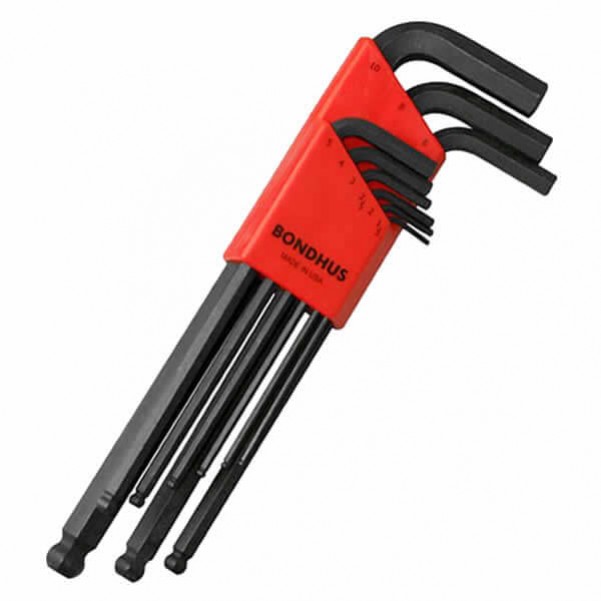 Bondhus 10999 - 9 Piece Ball End Hex Key Set Hex & Torx Key