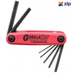 Bondhus 12587 - 7 Piece Gorillagrip Foldup Metric Hex Key Set