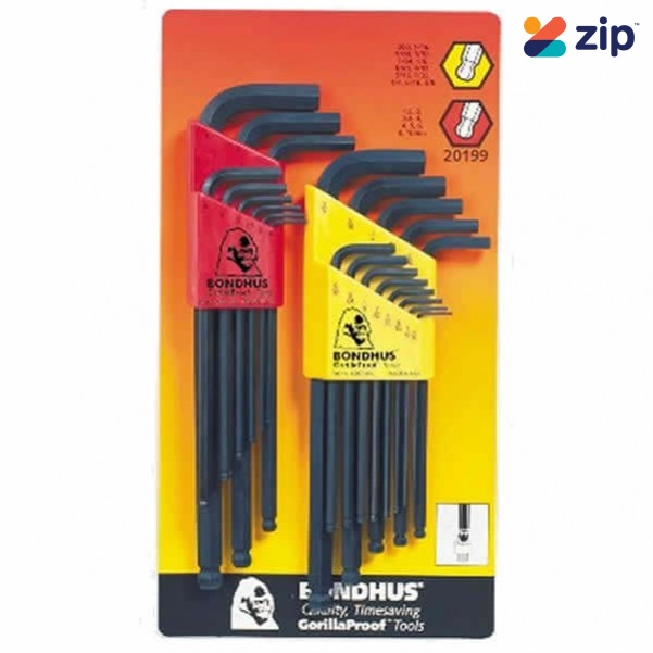 Bondhus 20199 - 22 Piece Ball End Hex Key Sets