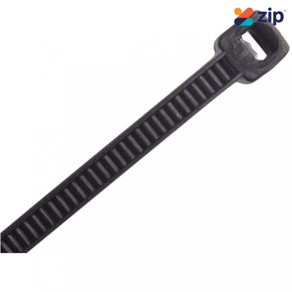 CABAC CT140BK/100 - 140 x 3.6mm Black Nylon UV Cable Ties