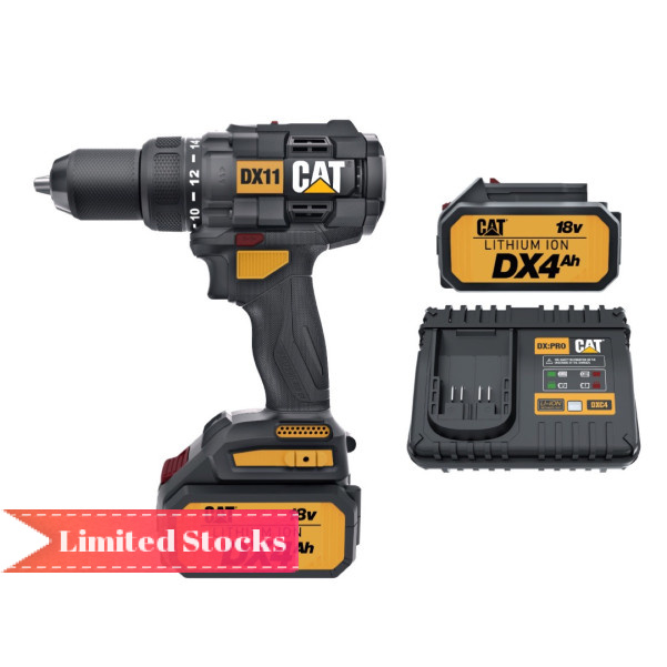 CAT® DX112B4K - 18V Brushless Compact Drill Driver Kit CAT® DX112B4K - 18V Brushless Compact Drill Driver Kit
