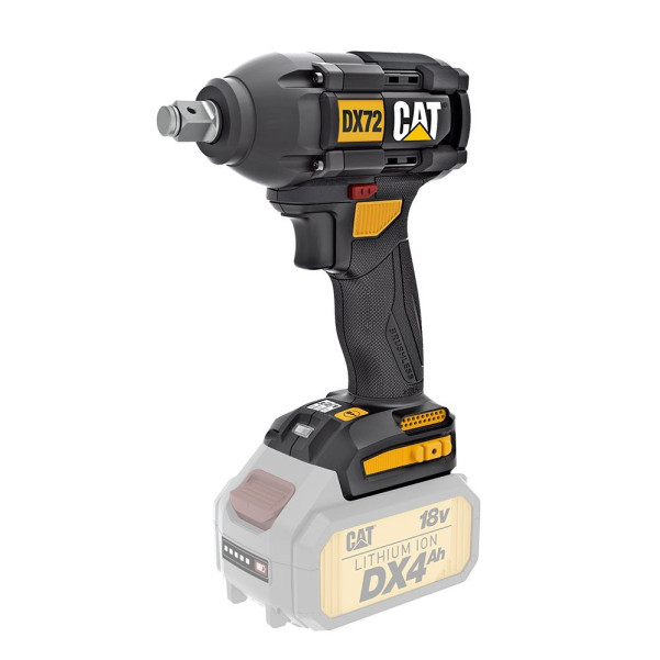 CAT® DX72B - 18V Brushless 1/2 Inch Drive Compact Impact Wrench Skin CAT® DX72B - 18V Brushless 1/2 Inch Drive Compact Impact Wrench Skin