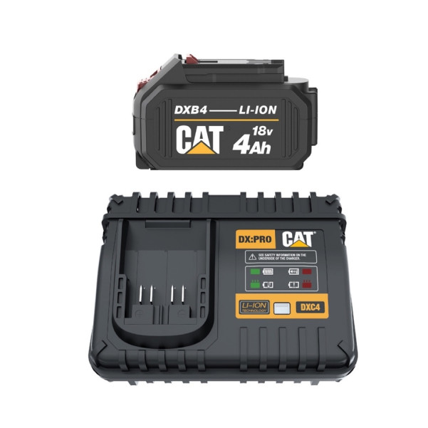 CAT® DXB4K - 18V 4Ah Battery & Charger Combo CAT® DXB4K - 18V 4Ah Battery & Charger Combo