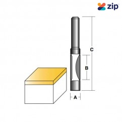 Carb-I-Tool T1910 - 6.35 mm (1/4”) Shank Flush Trimming Bits