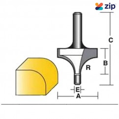 Carb-I-Tool T508 - 6.35 mm (1/4”) Shank Carbide Tipped Rounding Over Bits