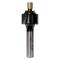 Carb-I-Tool T 608 - 2 Flute 6.35 mm (1/4") Shank Carbide Tipped Beading Bits w/ Pilot  Edge and Face Forming Bits