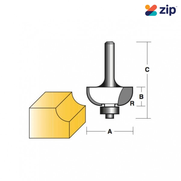 Carb-I-Tool T724B1/2 - 1/2” Shank Cove Router Bit