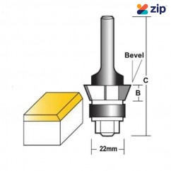 Carb-I-Tool TA194.45B -  45 Degree 1/2” Shank Flush Bevel Laminate Trim Bit