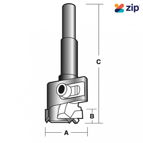Carb-I-Tool TAHB50 - 10mm (3/8”) Shank Adjustable Hinge Boring Bit (Tct)