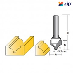 Carb-I-Tool TBB4 -  3.2mm 1/4" Shank Carbide Tipped Beading Bit