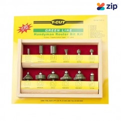 Carb-I-Tool TKIT-12-1/2 - T-CUT 12 Pieces 1/2" Router Bit Set