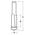 Carb-I-Tool TSH 8024 B 1/2 - 19mm (3/4) TCT 1/2 SHK Flush Trim Bit With Down Shear 