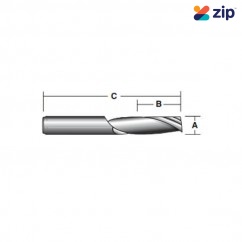 Carb-I-Tool TSP08SH -  Solid Carbide Single Flute Straight Bits