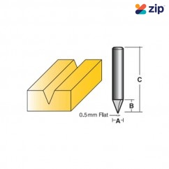 Carb-I-Tool TV4516-1/2 - 1/2" Shank 45º Vee Groove Bits