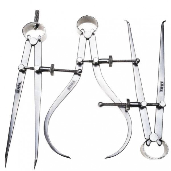 Carbatec CT-154130 - 3 Piece 200mm (8") Spring Caliper Set Accessories