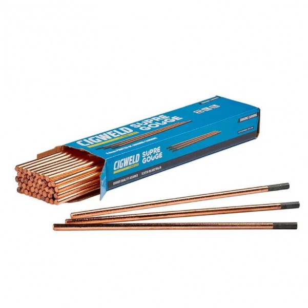 Cigweld 22055003 - 8.0mm 50 Rods Carbon Pointed Gouging Supre Electrodes Electrodes