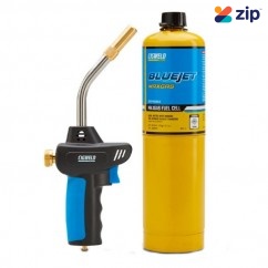 Cigweld 308401 - JET408 Cyclone Flame BlueJet Brazing Torch and MaxGas Combo Kit Gas Bottles