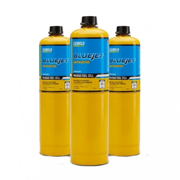 Cigweld 308980 - 3 Pack MAXGAS BlueJet Single Fuel Cell Gas Cylinder Gas