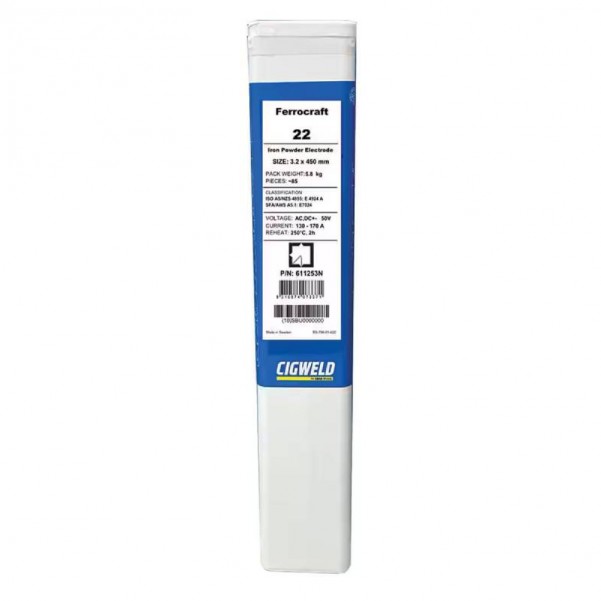 Cigweld 611253N - Ferrocraft 22 3.2mm 5.8kg Welding Electrodes Electrodes