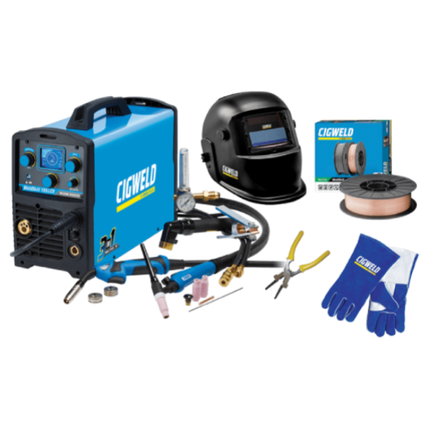 Cigweld PP.WS185LCD - WeldSkill 185LCD Multi Process MIG/TIG/STICK Inverter Welder Power Pack 