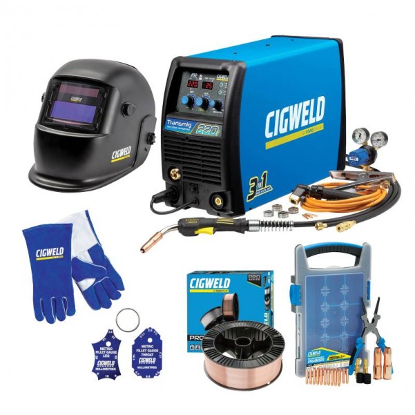 Cigweld PP220iA21 - Transmig 220i MIG TIG STICK Power Pack Mig
