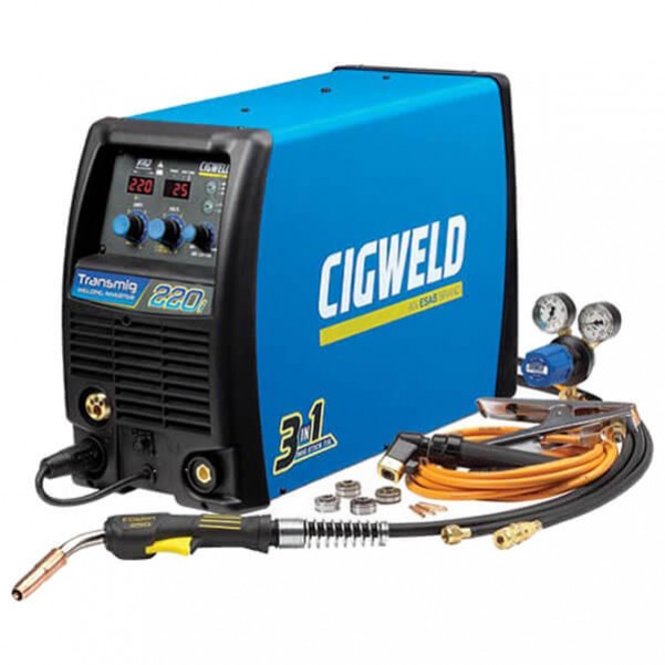 Cigweld W1005220 - Transmig 220i self contained 1 Phase Multi-Process Welding Inverter