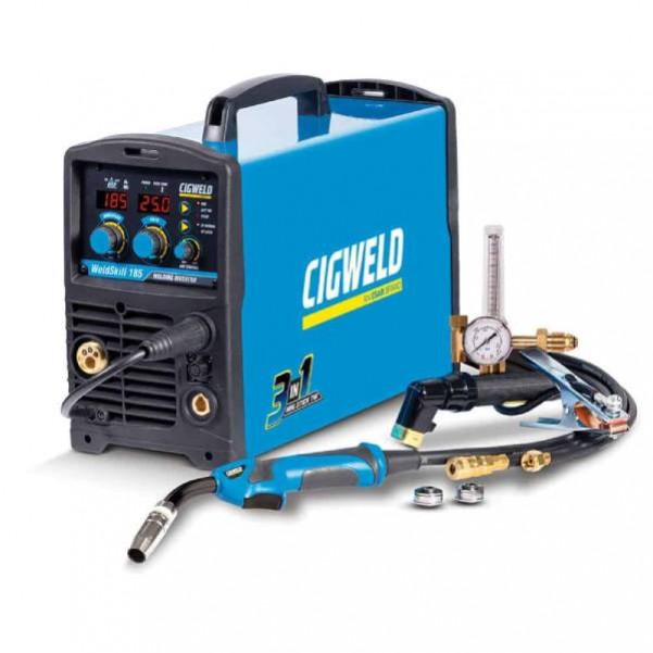 Cigweld W1008185 - WELDSKILL 185 MIG/TIG/MMA Single Phase Inverter Welder Mig