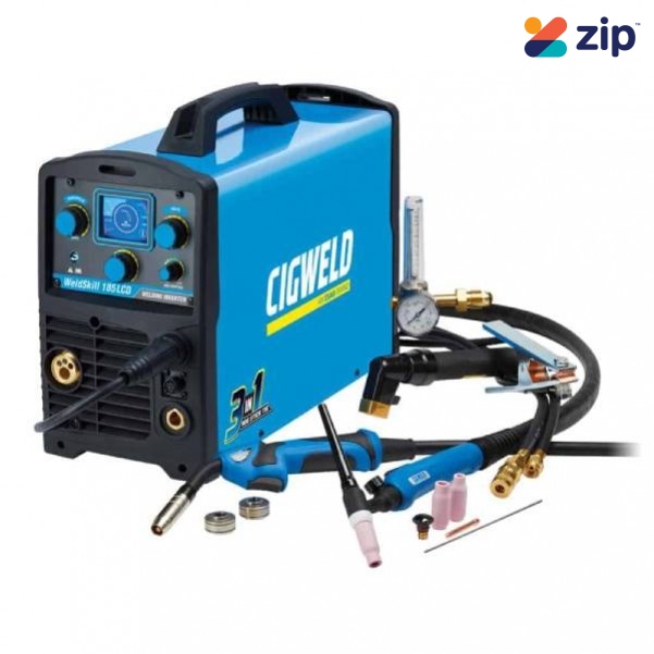 Cigweld W1008193 - WeldSkill 185LCD Complete Multi Process Welding Inverter