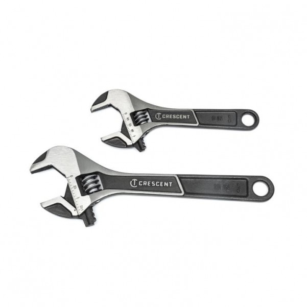 Crescent ATWJ2610VS - 2 Pc. Wide Jaw Adjustable Wrench Set 150mm/6" & 200mm/10"