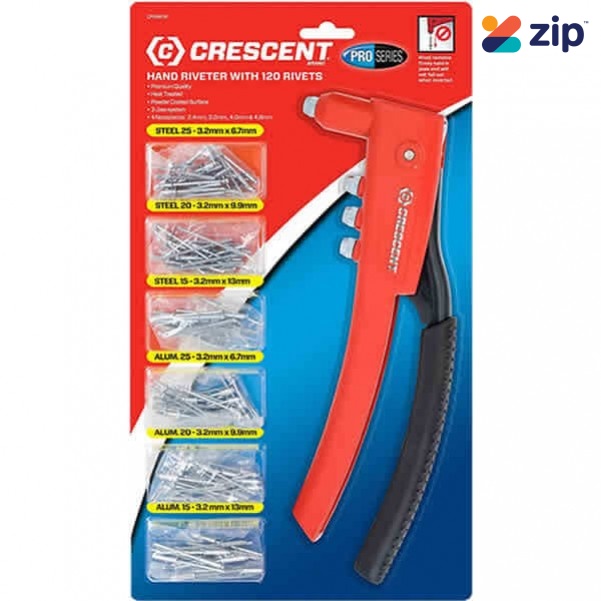 Crescent CPSHR1B - Hand Riveter with 120 Piece Rivet Pack