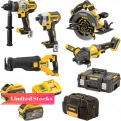 Dewalt DCZ596X2T-XE - 18V-54V 9.0Ah FlexVolt XR Li-Ion Cordless Brushless 5 Piece Combo Kit 