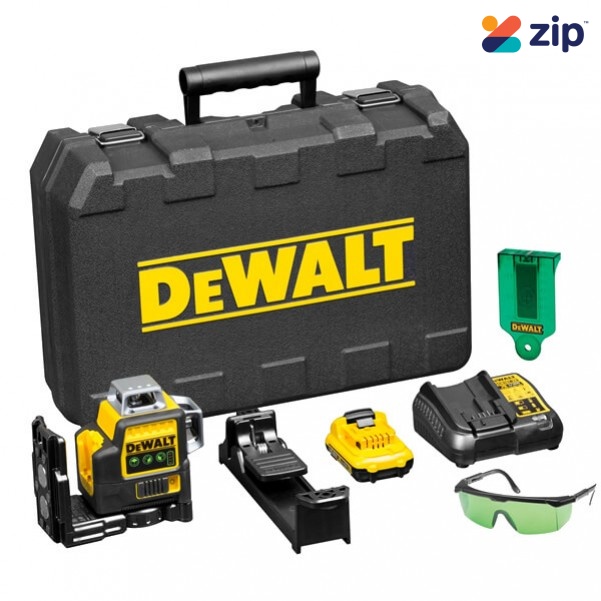 DeWalt DCE089D1G-XE - 10.8V Cordless 3 Way Green Beam Self Levelling Multi Line Laser Kit