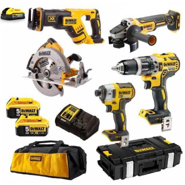 Dewalt DCK560P2-XE - 18V 5.0Ah XR Li-ion Cordless Brushless 5 Piece Combo Kit