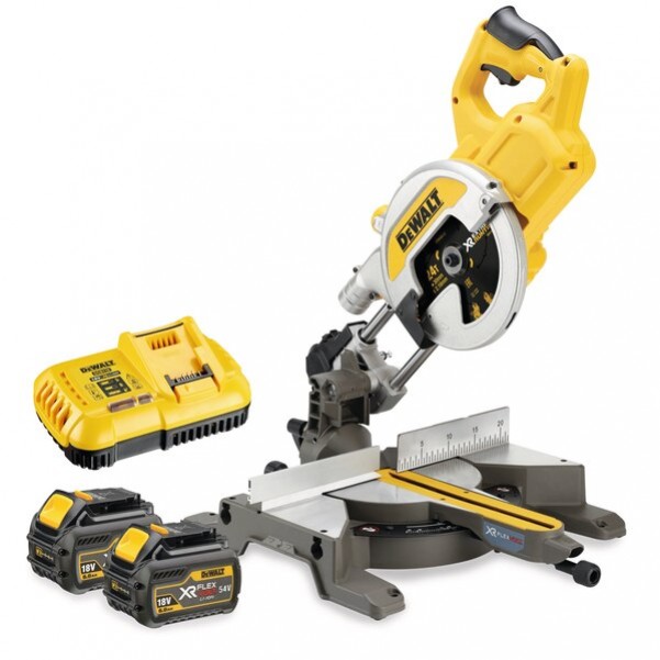 Dewalt DCS777T2-XE - 54V 6.0Ah FlexVolt XR Li-ion Cordless Brushless 216mm (8-1/2") Mitre Saw Kit