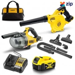  DeWalt DCZ255P1-XE - 18V XR 5.0Ah Li-ion Cordless 2pce Blower & Vacuum Combo Kit