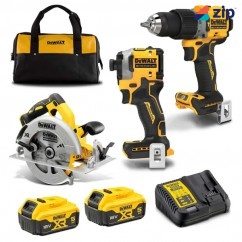 DEWALT DCZ321P2-XE - 18V 2 x 5.0Ah Cordless Brushless 3 Piece Combo Kit